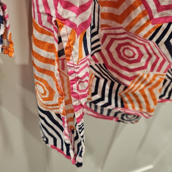 Mud Pie Totable Tunic Beach To Bar Cover-Up Dress Umbrella Print Size Small New - Picture 4 of 9